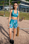 High Waist Mid Shorts - Evergreen