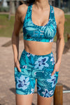 High Waist Mid Shorts - Evergreen