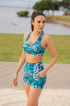 High Waist Short Shorts - Evergreen