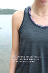 Fortune Wide Back Singlet - Gunmetal