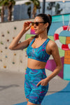 Keyhole Sports Bra - Paisley
