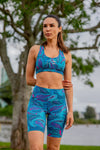 Mid Waist Long Shorts - Paisley