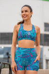High Waist Short Shorts - Paisley