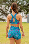 Keyhole Sports Bra - Paisley