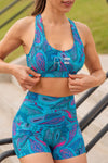 Keyhole Sports Bra - Paisley