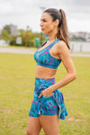 High Waist Saskia Skort - Paisley