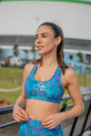 Keyhole Sports Bra - Paisley