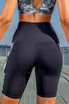 High Waist Paparazzi Long Shorts - Black/Combat - RunFaster