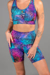 High Waist Mid Shorts - Viper