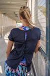 Rise Cut-Out Tee - Black