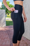 High Waist 3/4 - Black