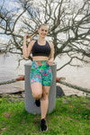 High Waist Mid Shorts - Havana