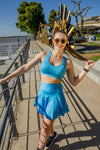 Keyhole Sports Bra - Aquamarine