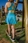 High Waist Saskia Skort - Aquamarine