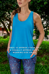 Fortune Wide Back Singlet - Turquoise