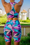 Mid Waist Long Shorts - Waters Edge