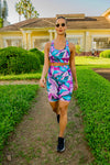 High Waist Long Shorts - Waters Edge