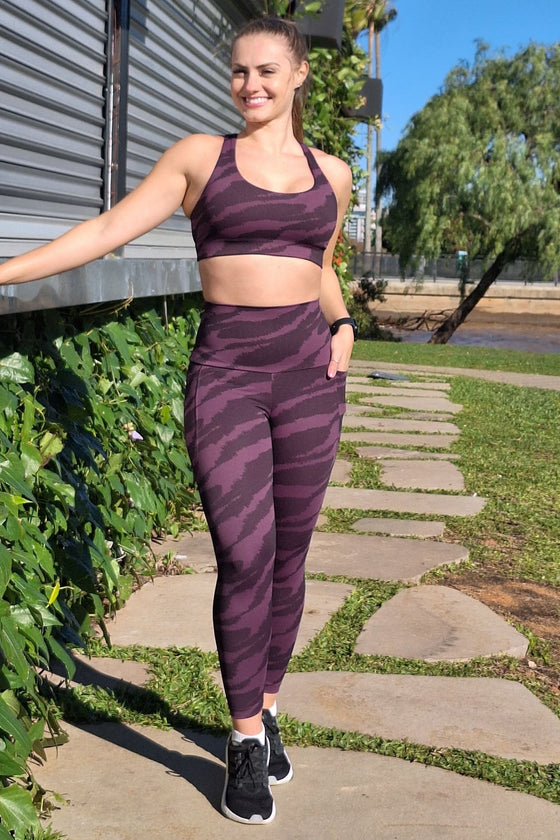 Edge Y-Back Sports Bra - After Dark