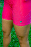 High Waist Mid Shorts - Unleashed Fuchsia
