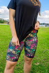 High Waist Long Shorts - Obsidian