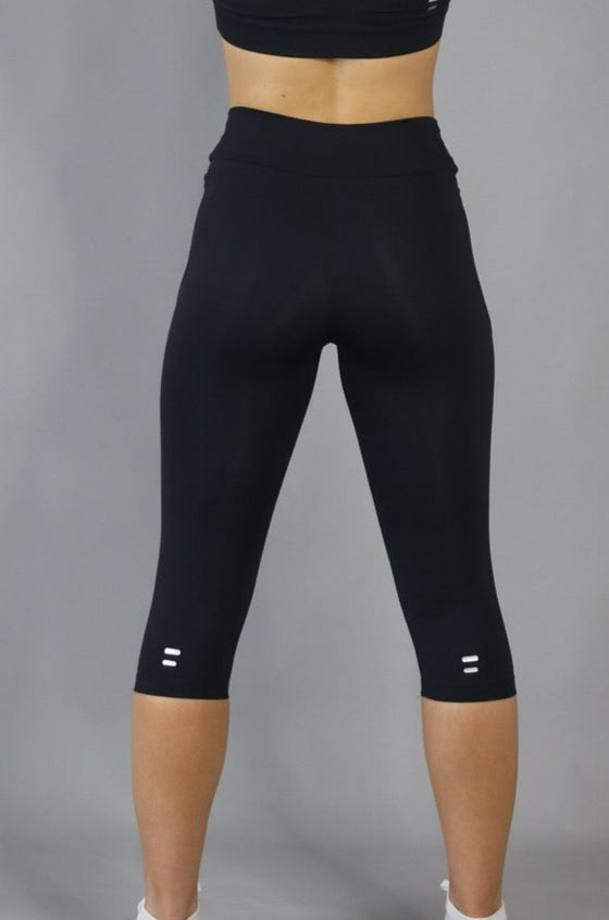 Runfaster Perform Black Mid Waist 3/4